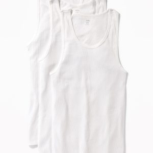 Go-Dry Rib-Knit Tank Tops 3-Pack