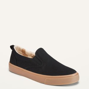 Gender-Neutral Canvas Slip-On Sneakers for Kids