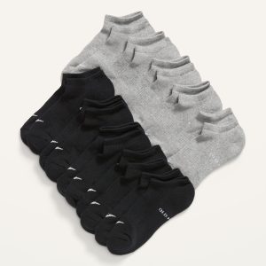 Gender-Neutral Go-Dry Ankle Socks 10-Pack for Kids