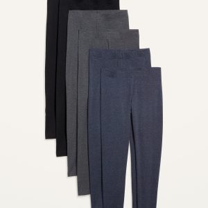High-Waisted Fashion Layering Leggings 6-Pack