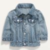 Unisex Light-Wash Jean Jacket for Baby