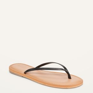 Faux-Leather Capri Sandals