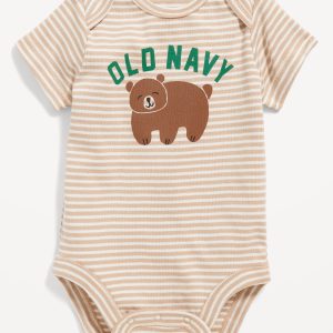 Unisex Short-Sleeve Logo-Graphic Bodysuit for Baby