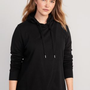 Maternity Cross-Front Nursing Pullover Hoodie