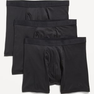 Go-Dry Cool Performance Boxer-Brief Underwear 3-Pack -- 5-inch inseam