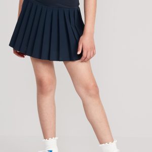 High-Waisted Pleated Performance Skort for Girls
