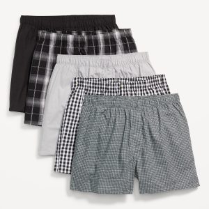 5-Pack Soft-Washed Boxer Shorts -- 3.75-inch inseam
