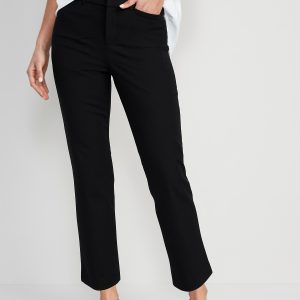 High-Waisted Pixie Straight Pants
