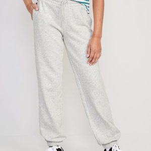 Cinched-Hem Jogger Sweatpants for Girls