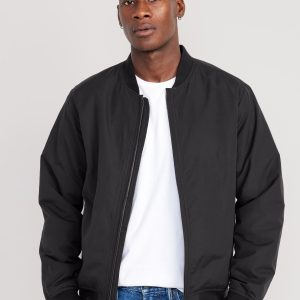 Water-Resistant Zip Bomber Jacket