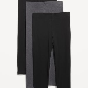 High-Waisted Fashion Layering Cropped Leggings 3-Pack