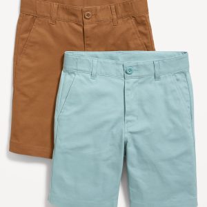 Knee Length Twill Shorts 2-Pack for Boys