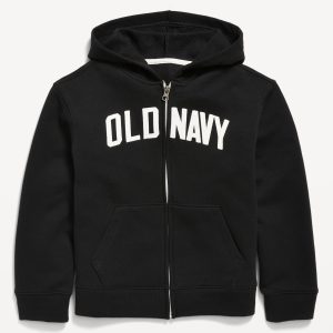 Logo-Graphic Zip-Front Hoodie for Boys