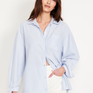 Oversized Button-Down Boyfriend Shirt