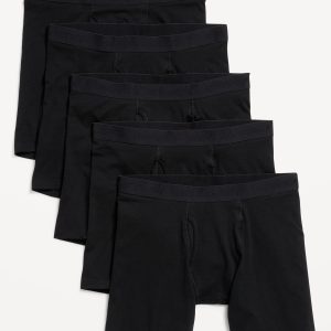 5-Pack Soft-Washed Boxer Briefs -- 6.25-inch inseam