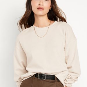 SoComfy Drop-Shoulder Crew-Neck Sweatshirt
