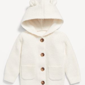 SoSoft Critter Ear Button-Front Sweater for Baby