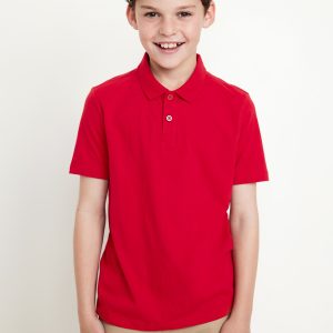 School Uniform Jersey Polo Shirt for Boys