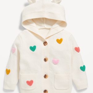 SoSoft Critter Ear Button-Front Sweater for Baby