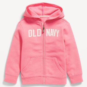 Logo-Graphic Zip Hoodie for Toddler Girls