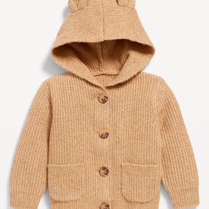 SoSoft Critter Ear Button-Front Sweater for Baby