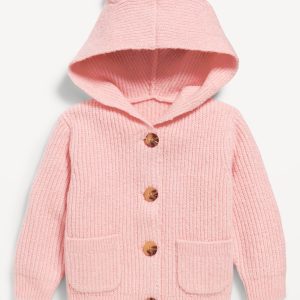 SoSoft Critter Ear Button-Front Sweater for Baby