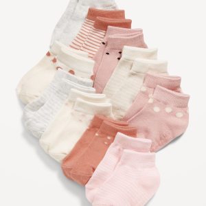 Unisex 10-Pack Ankle Socks for Toddler & Baby