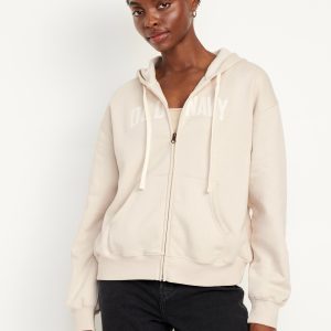 Logo Zip Hoodie Sweatshirt