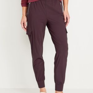 High-Waisted SleekTech Cargo Joggers