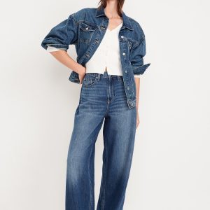 High-Waisted Baggy Wide-Leg Jeans