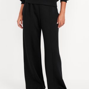 High-Waisted Bounce Fleece Wide-Leg Sweatpants