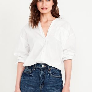 Oversized Button-Down Boyfriend Shirt