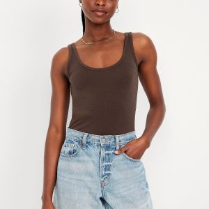 First-Layer Scoop-Neck Tank Top