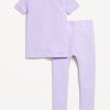 Snug-Fit Ribbed Pajama Set for Toddler & Baby