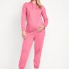 Maternity Rollover-Waist Jogger Sweatpants