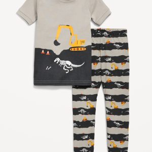 Snug-Fit Graphic Pajama Set for Toddler & Baby