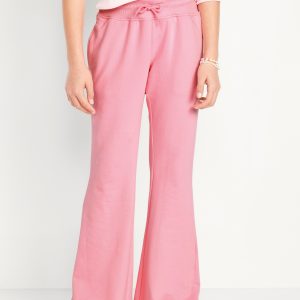 Mid-Rise Flare-Leg Fleece Sweatpants for Girls
