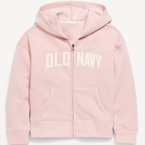 Logo-Graphic Zip Hoodie for Girls