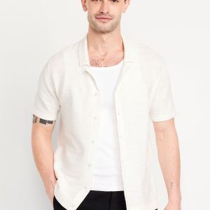 Short-Sleeve Camp Sweater