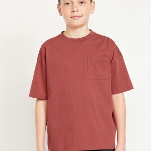 Oversized Short-Sleeve Pocket T-Shirt for Boys