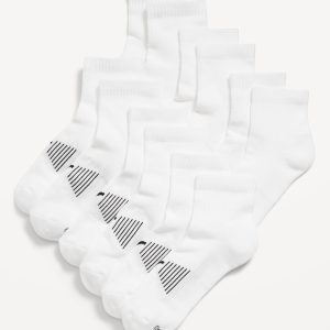 6-Pack Athletic Quarter Crew Socks for Men
