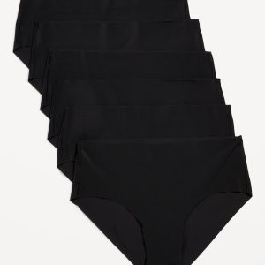 Low-Rise No-Show Hipster Underwear 6-Pack