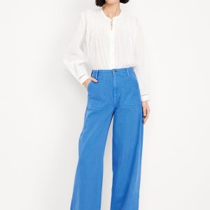 High-Waisted Baggy Wide-Leg Jeans