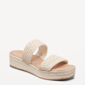 Double-Strap Espadrille Sandals