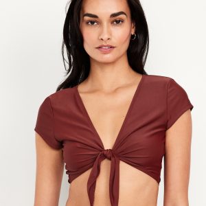Tie-Front Swim Cover-Up