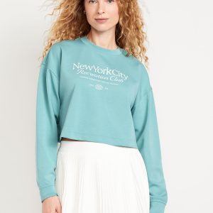 Dynamic Fleece Oversized Crop Sweatshirt