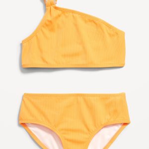 Ribbed Asymmetric Swim Set for Girls