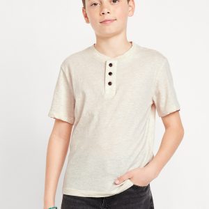 Short-Sleeve Henley T-Shirt for Boys