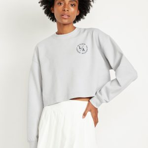 Dynamic Fleece Oversized Crop Sweatshirt