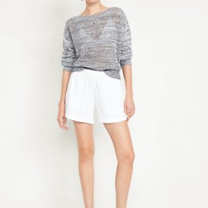 High-Waisted Crinkle Gauze Shorts -- 4-inch inseam